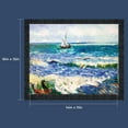 thumbnail image 2 of Seascape at Saintes Maries by Vincent Van Gogh Framed Wall Art Print, Nautical Wall Decor for Kitchen or Living Room, Home Decor Gift, 11x14, 2449, 2 of 7
