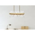 thumbnail image 2 of Maklaine 30" Rectangle Iron Crystal Chandelier Light in Gold, 2 of 8
