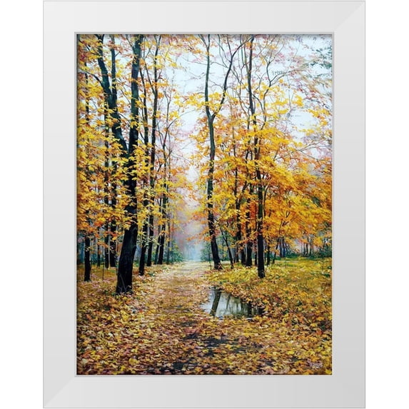 Cernov, Ivan 15x18 White Modern Wood Framed Museum Art Print Titled - When Autumn plays with you