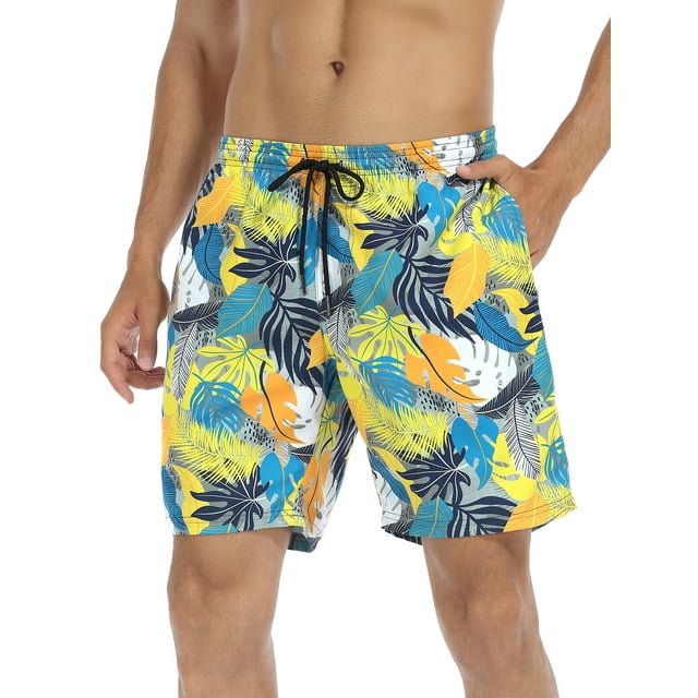 RELLECIGA Men's Swim Trunks Quick Dry Board Shorts with Pockets Bathing Suits