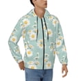 thumbnail image 4 of Zip Up Hoodies for Men - Floral daisy A Long Sleeve Comfrt Men'S Fashion Hoodies & Sweatshirts, Jackets for Men Hoodies Pullover Clothing Clothes with Pouch, 4 of 5