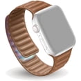 thumbnail image 4 of Correa de eslabones de cuero para Apple Watch Band 44 mm 40 mm 45 mm 41 mm 38 mm 42 mm Pulsera de bucle magnético original para iWatch Serie 3 5 4 6 SE 7 Correas de reloj WD.WDQZL Hogar, 4 of 7