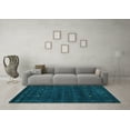 thumbnail image 3 of Ahgly Company Indoor Square Abstract Turquoise Blue Contemporary Area Rugs, 6' Square, 3 of 4