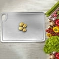 thumbnail image 6 of 304 Stainless Steel Double-Sided Chopping Board with Juice Grooves, Non-Stick Surface, Dishwasher Safe, 4 Sizes Available - Small, Medium, Large, Extra Large, 6 of 9