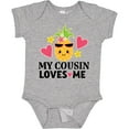 thumbnail image 3 of Inktastic My Cousin Loves Me Pineapple Girls Baby Bodysuit, 3 of 5