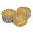 thumbnail image 2 of Inkdotpot Pack Of 100 Real Silver Foil Paper Tags Baby It's Cold Outside Baby Shower Favor Hang Tags, 2 of 7