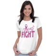 thumbnail image 4 of Support The Fight Breast Cancer Aware Womens Slim Fit Graphic Tee Brisco Brands M, 4 of 5