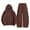 WGset76-Coffee, variant on UAYOTSE Toddler Girls Trendy Winter Pullover Hoodie Sweatpants 2Pcs Set Cozy Jogger Outfit Size 6-7 Years