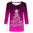 thumbnail image 4 of YDLCAFD Pâques 2024 Europe et États-Unis Noël T-Shirt à Manches Longues Col Rond pour Femmes, 4 of 4