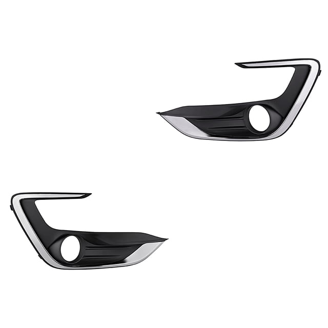 Par de Rejillas De Defensa Figo 2019 A 2021 Ford Del Filo Crom C/Hoyo P/Faro TONG YANG .