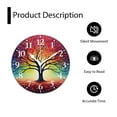 thumbnail image 4 of Non-Ticking Silent Wall Clocks with Quartz Movement,Battery Operated Analog Clock Modern Decor Clock for Home-Tree of Life Oil Painting(16inch), 4 of 4