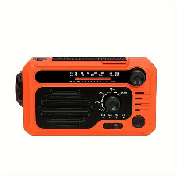 Outdoor Emergency Radio, Portable And Rechargeable, Solar Energy Small Radio, Hand Crank Self-powered Radio
