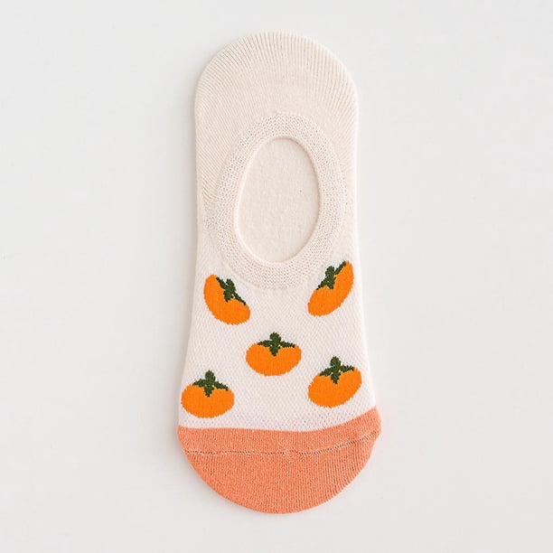 Calcetines invisibles de corte bajo YONGSHENG para mujer medias cortas de verano con estampado de fruta de dibujos animados