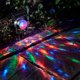 thumbnail image 4 of Purple El partido solar de la bola de discoteca del jardín al aire libre enciende la luz estroboscópica giratoria portátil, 4 of 5