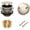 Brushed Nickel, variant on All Metal Tip-Toe Bathtub Drain Kit with Two-Hole Overflow Faceplate and Universal Fine/Coarse Thread Assembly, Bath Tub Drain Kit fits All Bathtub -Brushed Nickel