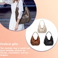 thumbnail image 4 of Qarigey Bolso de hombro de PU para mujer, para citas, escuela, oficina, compras, Picnic, viaje, almacenamiento de teléfono móvil, bolso de Bolsas de mensajero y de hombro Blanco Qarigey AP012115-01, 4 of 6