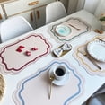 thumbnail image 2 of Namzi Faux Leather Heat Resistant Placemats, Dining Room Table Mats, Protect Surfaces,Non-Slip Washable Table Mats，Kitchen Decor Accessories（Set of 4, Size 17.7*11.8in,A02 ）, 2 of 4
