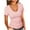 Pink, variant on DeHolifer T-Shirts for Women Solid Color V-Neck Short Sleeve Dressy Tunic Tops Casual Summer Blouse Black L