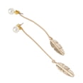 thumbnail image 1 of Pendientes de hoja con estilo, joyería con forma de gota, accesorios de joyería con forma de gota larga, 1 of 5
