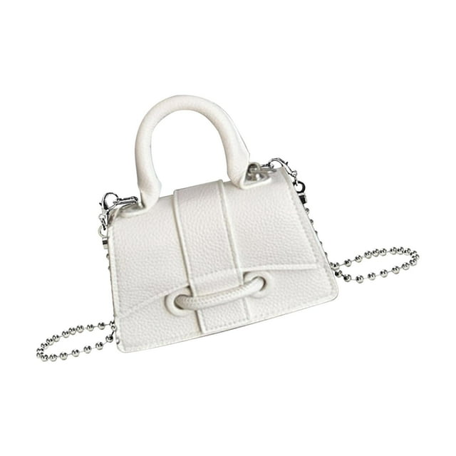 Bolso de cadena Yinane Bolso cruzado de playa para mujer pequeño blanco