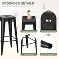 thumbnail image 5 of VINEEGO 30 Inches Metal Bar Stools High Backless Stackable Stools Indoor-Outdoor Counter Stools Set of 4 (Black), 5 of 7