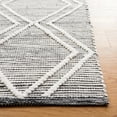 thumbnail image 3 of SAFAVIEH Kilim Meryll Diamond Polyester Area Rug, Black/Ivory, 6' x 6' Square, 3 of 8