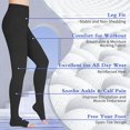 thumbnail image 3 of MARTINE MALL 1 Pair 15-20 mmHg Compression Pantyhose Medical Open Toe Compression Stockings for Women（Black ,L）, 3 of 7