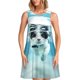 thumbnail image 1 of Easygdp Swimming Cat Goggles para Vestido Transpirable de Mujer, Vestido Suelto de Manga Corta con Pliegues y Bolsillos para el Verano, 1 of 7