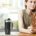 thumbnail image 3 of Life’s Easy - Stainless Steel Mug with Handle, Vacuum Insulated Mug for Hot and Cold Drink, Leak-Proof, Spill-Proof, Black, 20 oz, 3 of 9