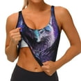 thumbnail image 3 of Fuzoiu Purple Sky Wolf Print Women's Sports Vest,U-Back Sports Tank,Gym Vests,Athletic Sleeveless Shirts,Exercise Undershirts,Yoga, Gym, and Dance Wear-Medium, 3 of 8