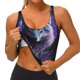 thumbnail image 3 of Balery Purple Sky Wolf Sujetadores deportivos con espalda cruzada para mujer, acolchados, sin costuras, de alto impacto, ideales para yoga, gimnasio, entrenamiento y fitness.-X-Large, 3 of 8