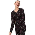 thumbnail image 6 of Aria Women’s Cozy Jersey Henley Pullover and Jogger 2pc Sleepwear Set, Sizes XS-4X, 6 of 8