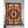 thumbnail image 5 of Boanket Polyester Fabric Bohemian Flower Shower Curtain, Boho Tribal Colorful Distressed Printed Waterproof Bathtub Curtain Bathroom Decor Set with Hooks 36 x 72 Inches,, 5 of 6
