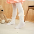 thumbnail image 7 of fatyb Girls Cotton Tights Seamless Footed Leggings Kids Girls Dance Pantyhose 3-8 Years with Lace Bow, 7 of 7