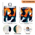 thumbnail image 5 of Yayeee 2 Pack Qtip Holder Bathroom Cotton Swab Canister with Lid Clear Dispenser Set, Green Abstract Wavy, 5 of 6