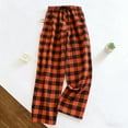thumbnail image 6 of Miluxas Women's Soft Casual Pants Elastic Waist Comfy Lounge Pajama Pants with Pockets Orange S(S), 6 of 8