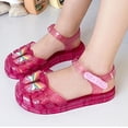 thumbnail image 2 of Floleo Girls' Colorful Butterfly Jelly Sandals, Adjustable Buckle Strap Non-Slip Waterproof Thick Sole Kids Summer Beach Shoes (Pink,7.5-8 Years), 2 of 9