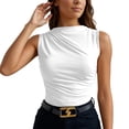 thumbnail image 3 of MuXiKeJi Clothes Womens Tops Dressy Casual Elegant Bow Tie Neck Short Sleeve Blouses Spring Office Work Business Outfits Shirts, 3 of 6