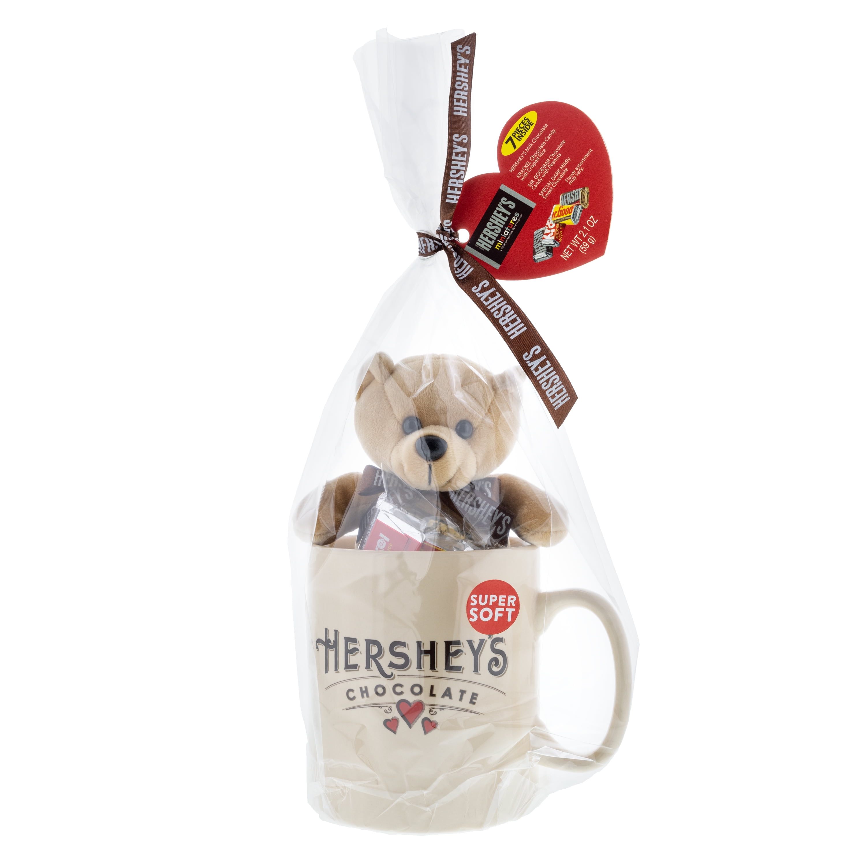 Galerie Hershey Jumbo Cream Mug, Bear Plushy, & Chocolate Gift Set, 2.1 oz