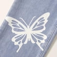 thumbnail image 6 of ITSAME Wide Leg Jeans for Girls, Stretchy Fit Fashion Print Elastic Waist Kids Casual Denim Pants Blue Size 9-10, 6 of 8