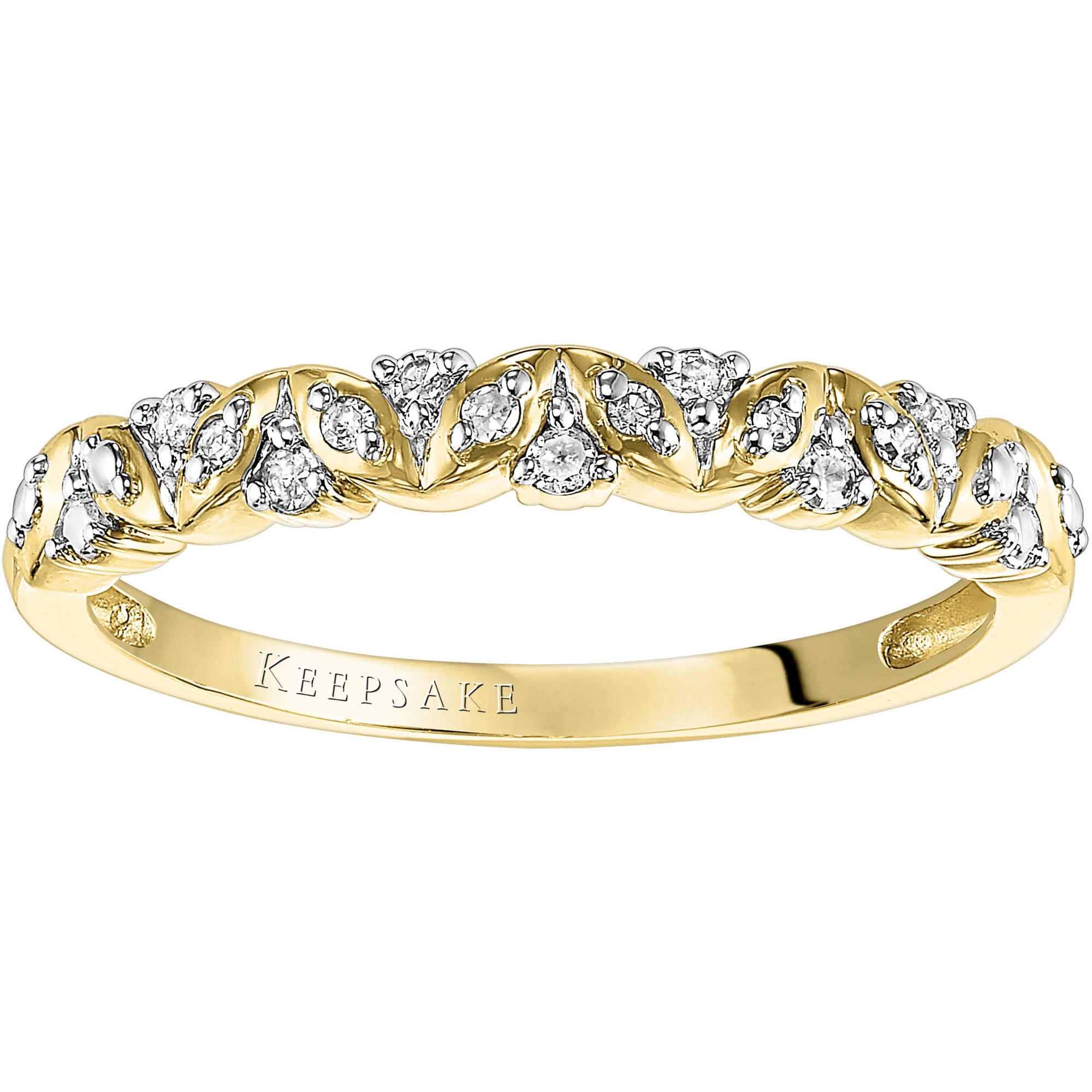 Sweet Remembrance 1/10 Carat T.W. Certified Diamond 10kt Yellow Gold Anniversary Band