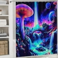 thumbnail image 6 of Orinice Mushrooms Planets Psychedelic Bathroom Decor Set with Hooks 100% Polyester Chic Modern Shower Curtain 69x72, 6 of 7