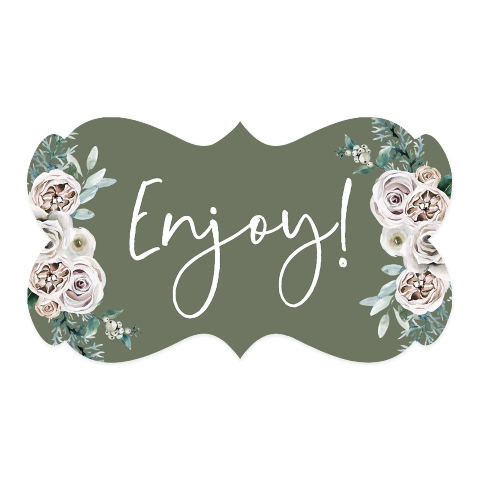 Koyal Wholesale Sage Green Cream Floral Blossoms Fall Wedding, Fancy