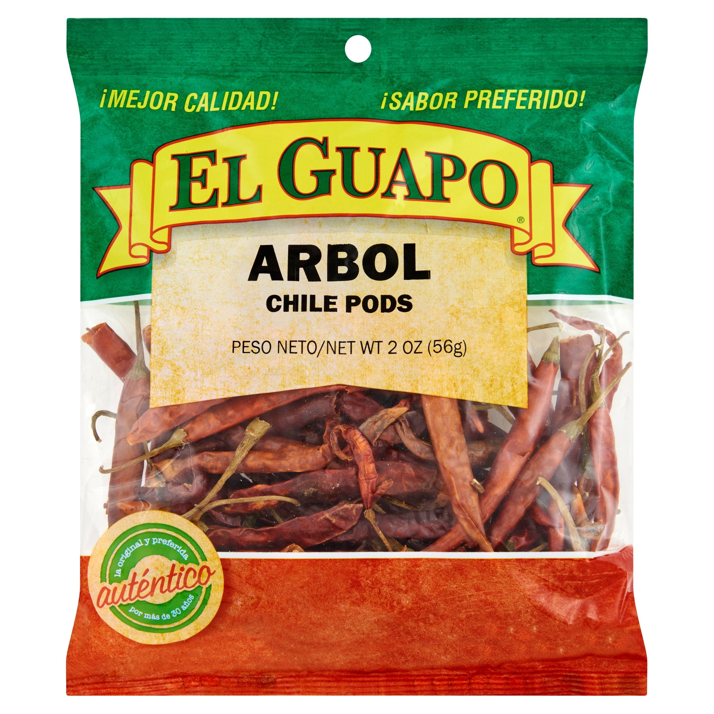 El Guapo Spice Chili De Arbol Wh,2 Oz (Pack Of 24)
