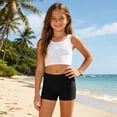 thumbnail image 5 of Tfken Girls Swimsuit Set Outfits Summer Swim Beach 2 Piece Sleeveless Vest With Swimming Trunks Set Swimwear Quick-Dry Kids Comfortable Bathing Suits Size 7-8 Years Black, 5 of 6