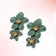 thumbnail image 4 of Hermosos pendientes de flores decorativos con forma de gota para mujer (verdes), 4 of 7