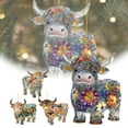 thumbnail image 4 of 2D Acrylic Colorful Cow Pendant Colorful Calf Window Decoration Pendant Suitable for Garden Window Tree Car Pendant A 4, 4 of 4