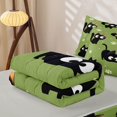 thumbnail image 5 of jejeloiu Cartoon Cat Paw Print Zipper Twin Comforter Sets with Fitted Sheet and 2 Pillowcases Kids,Cute Kitten Pattern Zipper Bedding Set,Reversible,4-Piece, 5 of 7