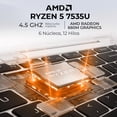 thumbnail image 3 of Laptop HP 255R G10 AMD Ryzen 5 7535U 8GB DDR5 SSD 512GB Pantalla 15.6" FHD Windows 11 Teclado Español, 3 of 6