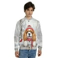 thumbnail image 4 of Playful Cavalier King Charles Spaniel Welcomes Winter Snowy Day with Cardinal Bird All Over Print 3D Baseball Jacket Dog Lover Gifts Bomber Jacket Softball - 12017, 4 of 6